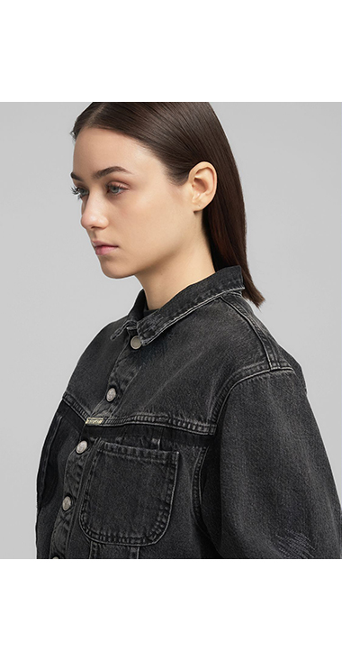 mal. デニムジャケット　黒　新品・未使用品　レレレさん配信 ホームアイホーム デニムテーラードジャケット テーラード